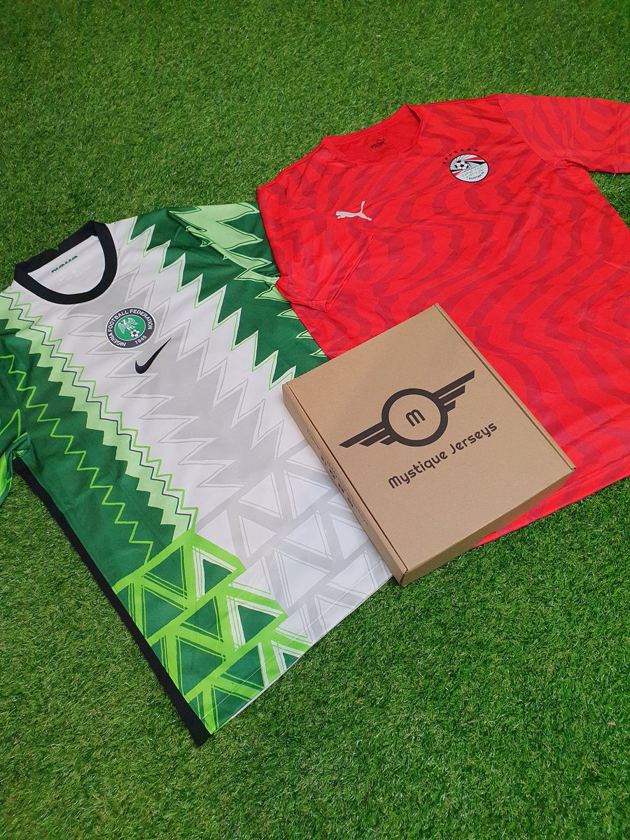 MystiqueJerseys's tweet photo. ⏰ Competition Time ⏰

If a goal is scored in today's #AFCON2021 game between 🇳🇬 &amp; 🇪🇬, someone will win a free Mystery Football Jersey!

Get yours from only £24.99
👉 https://t.co/s6kAUEURIL 

To enter 
🔄 Retweet
🤝 Follow us https://t.co/ahpK53Tg88