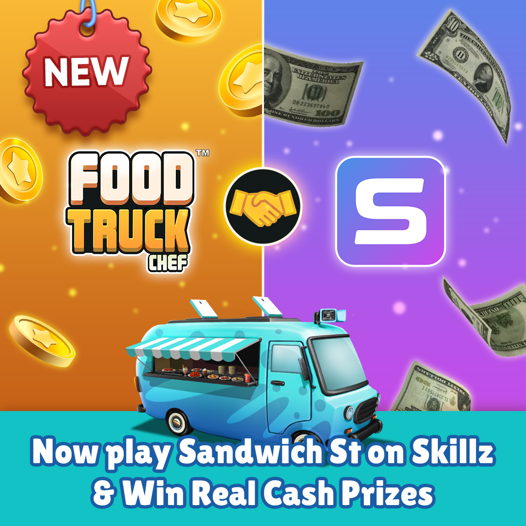 Here's to #newbeginnings2022 : our mobile-hit #CookingGame — #FoodTruckChef is #availablenow on the Skillz platform bit.ly/3FftSjs JOIN us for real #cashprizes &amp; #cookoffs wit #topchefs in REAL-TIME!💸💰

#Nukeboxstudios #Partnership #mobilegames #PrizePicks #Competition
