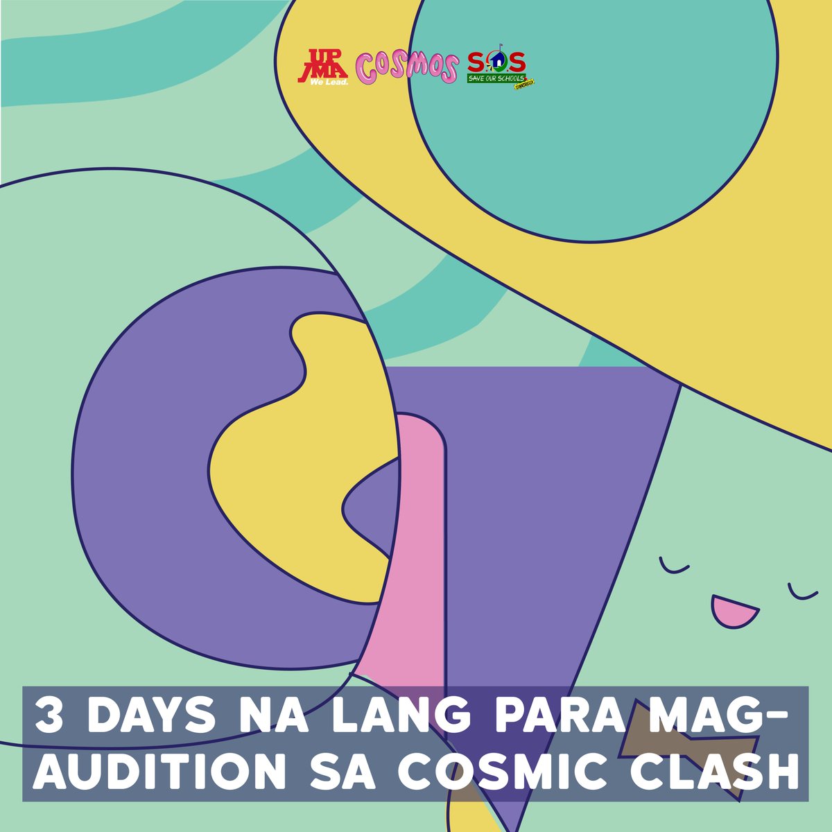 Oh Cosmo, Cosmo! The stars are the language of love! Sabihin mo muli, Cosmo! ⭐️

Ika nga ni Cosmo: 3 days na lang para mag-audition! Yie hahabol na yan 👀

Ito yung guidelines oh! bit.ly/CosmicClashMec…

#CosmicClash2022 #MapagpalayangEdukasyon #GetCosmic #MissionCosmos