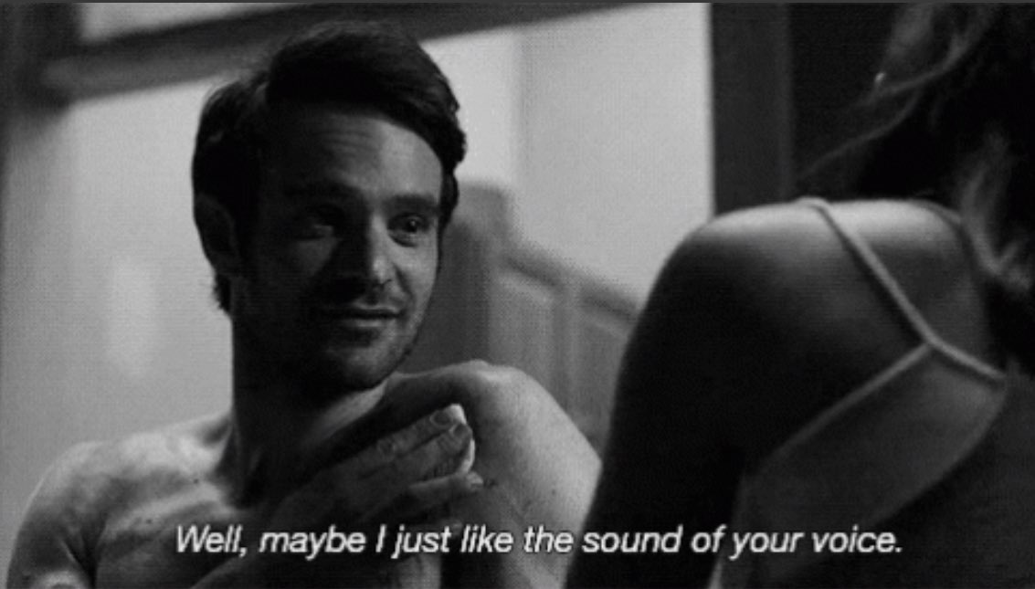 DemsMug's tweet photo. Innamorata di Matt Murdock 💙 cioè io fossi lei, sarei morta 😂😍 #mattmurdock #Daredevil #1x04 #shipthem https://t.co/ubrI9tJesd
