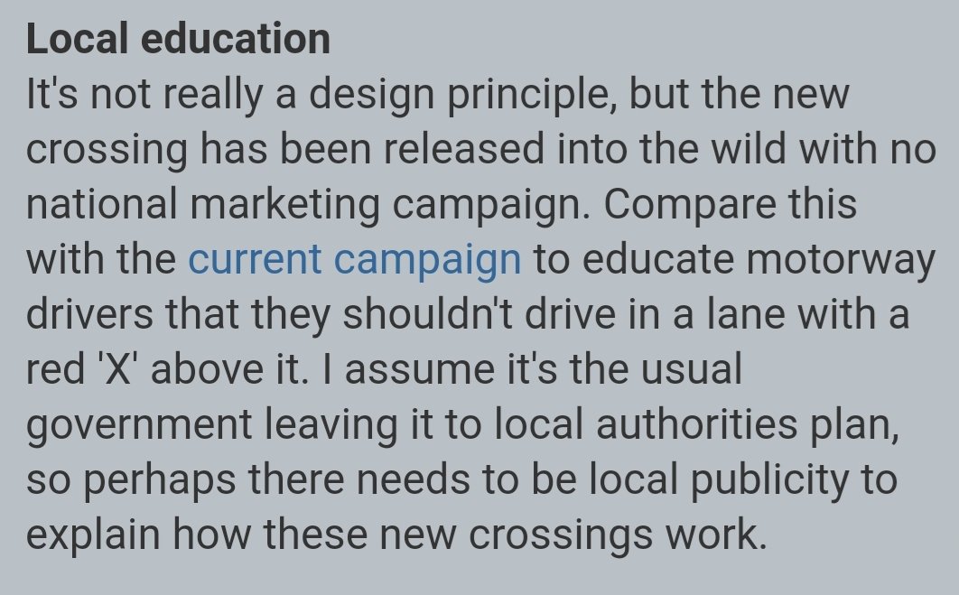EnglishWineJobs's tweet photo. Spotted an old @RantyHighwayman article on parallel crossings. 
https://t.co/8kJte2F8Hx
Awareness is a key point. Too many drivers are dangerously unaware https://t.co/lYmnSUJSRI