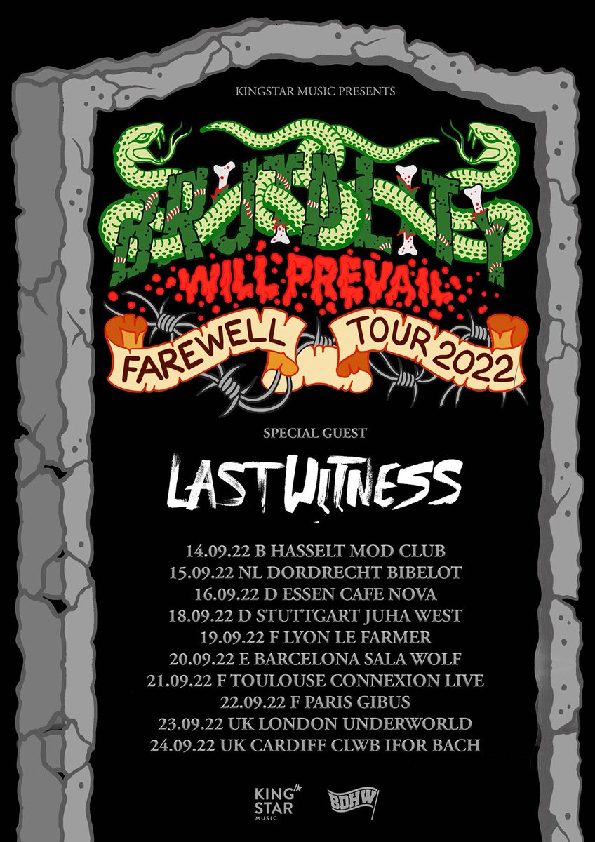 We’re gigging with <a href="/BWPCULT/">BrutalityWillPrevail</a> on their final ever Euro tour, come out to a show
