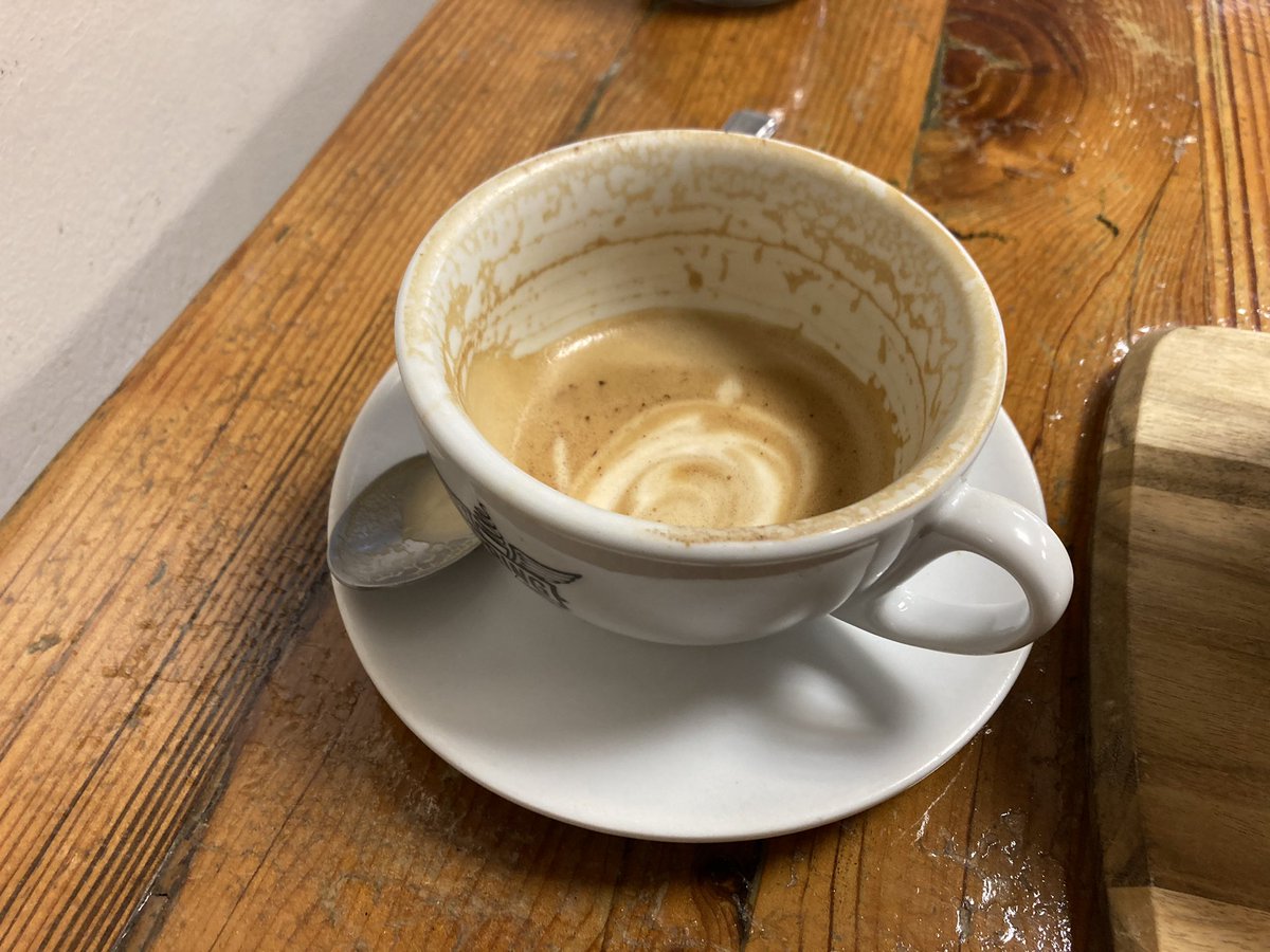 Usually avoid coffee when I’m back in the UK, because it’s so terrible, but two days before I head back to Melb, I find the perfect cup at <a href="/SpringEspresso/">Spring Espresso</a> in York 😍