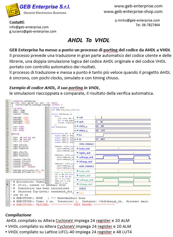 Conversione AHDL to VHDL !!!
Possiamo FARLO!!! Contattaci Subito!!! #Altera #Actel #Xilinx #intel #Ahdl #Vhdl #embedded #Ces2022 #FPGA #DigitalSystems #DigitalElectronic #DigitalCircuits #HDL #VHDL