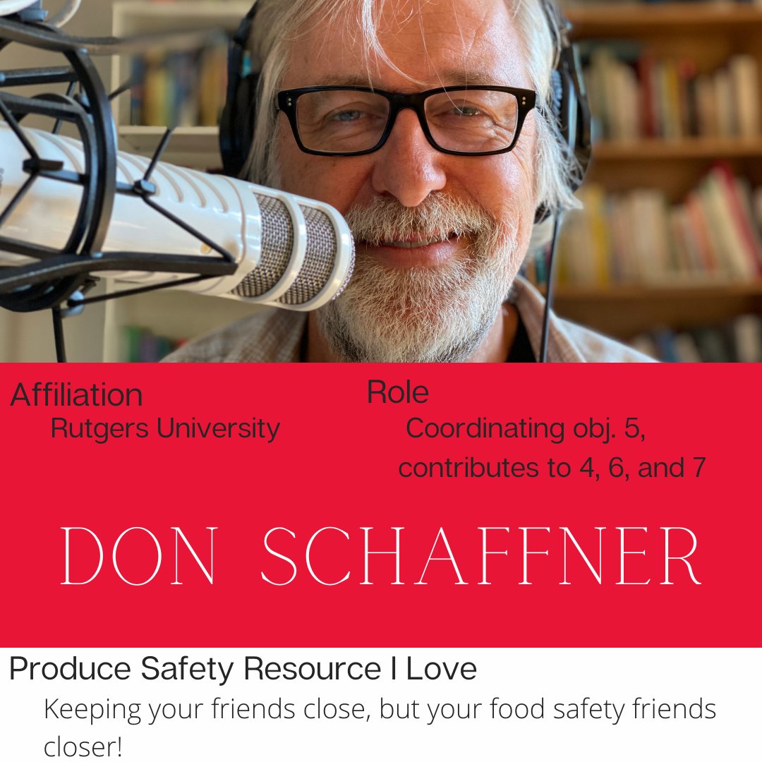 #MeetTheTeamTuesday: @bugcounter is a #DistinguishedProfessor and #ExtensionSpecialist at @RutgersU coordinating #objective5. He loves #collaboration with #foodsafety friends @michelledanyluk, @FaithCritzer, and @lauraKstrawn! Tag your #foodsafetyfriend below!
#makeCONTACT