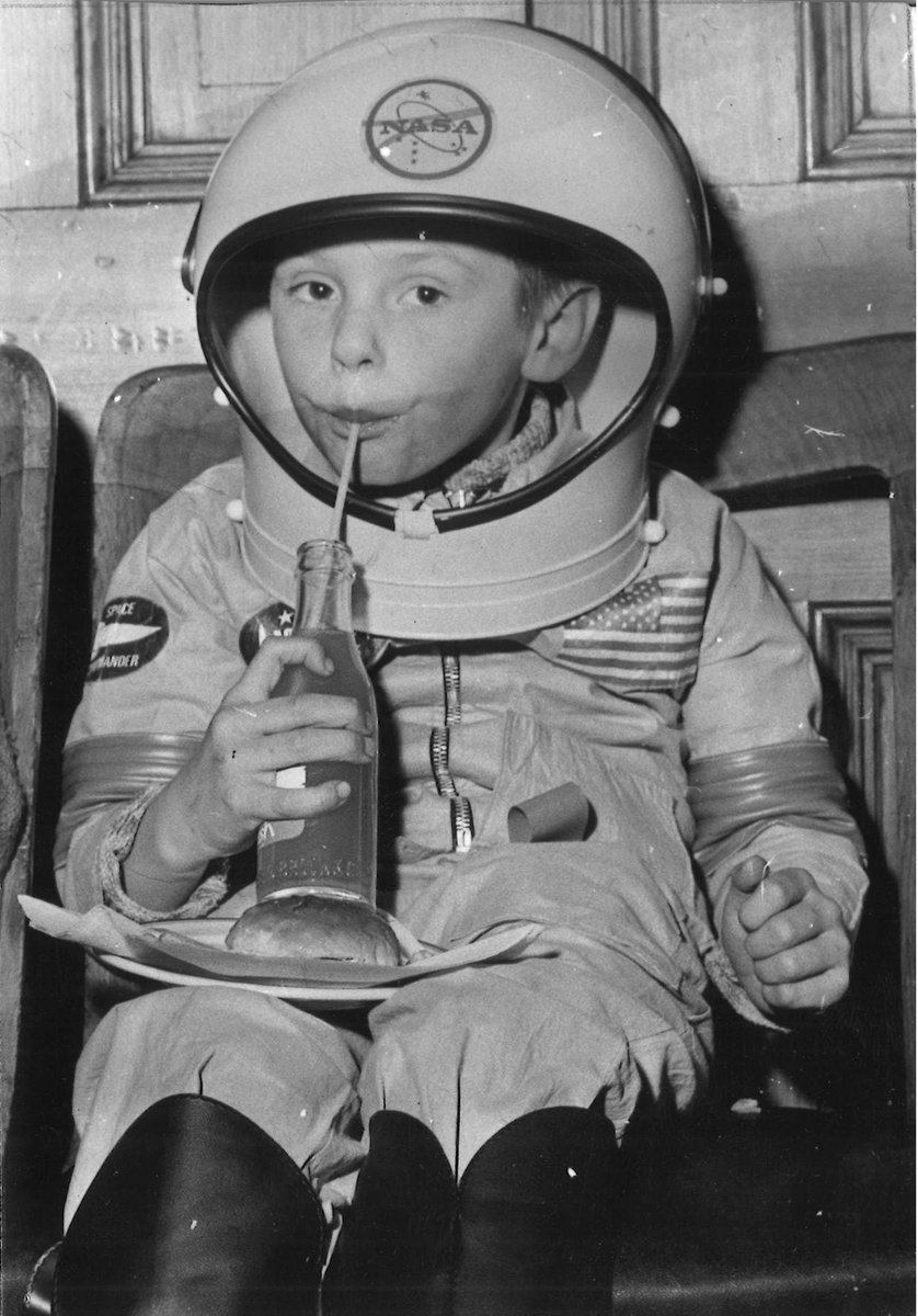 This photograph from Gloucester Citizen Newspapers of a little boy attending a fancy dress parting in January 1972 dressed as an astronaut, made me think of some of the fun jobs children dream of. What did you want to be when you where older? 🚀