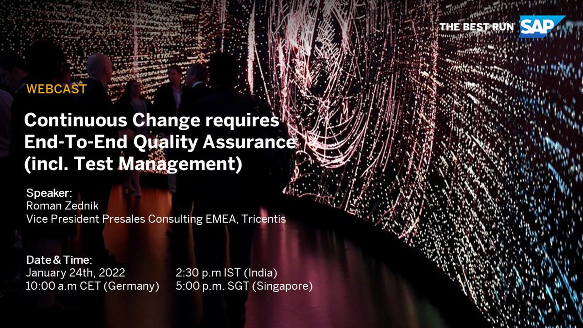 Testing as one of the #ApplicationLifecycleManagement components is often recognized as a manual, costly and error prone exercise. Join us to learn how to improve the full cycle with an end-to-end approach that supports the entire organization’s landscape: url.sap/73489n
