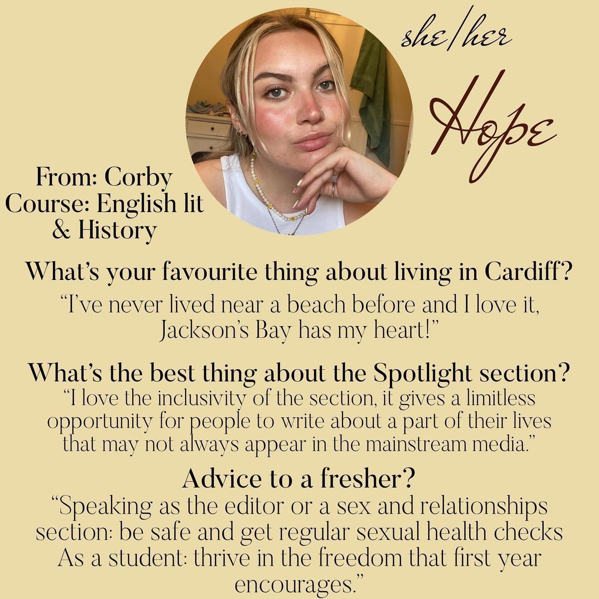 QuenchSpotlight's tweet photo. And we’re back!🤩 Our Twitter has been *seriously* inactive this academic year and we can’t wait to get started again!🥰 

To begin, here’s a quick introduction to our fabulous Spotlight team: @alexajprice, @Hope_Docherty and Inga Marsden! https://t.co/VTlNt6ELSe