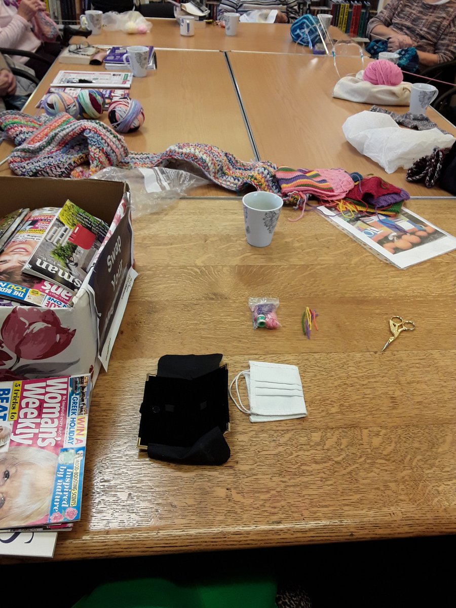 Our #Craftandchat group at #StanleyLibrary are keeping busy this morning #WFlibraries #LoveCrafts