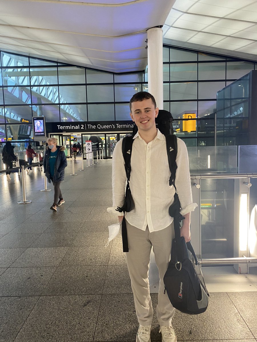 And like that he’s off! Safe travels <a href="/hugobernie1/">Hugo Bernie</a> &amp; enjoy what South East Asia has to offer. (No mascara was worn for the taking of this photo.)😢 <a href="/davidpbernie/">David Bernie</a>