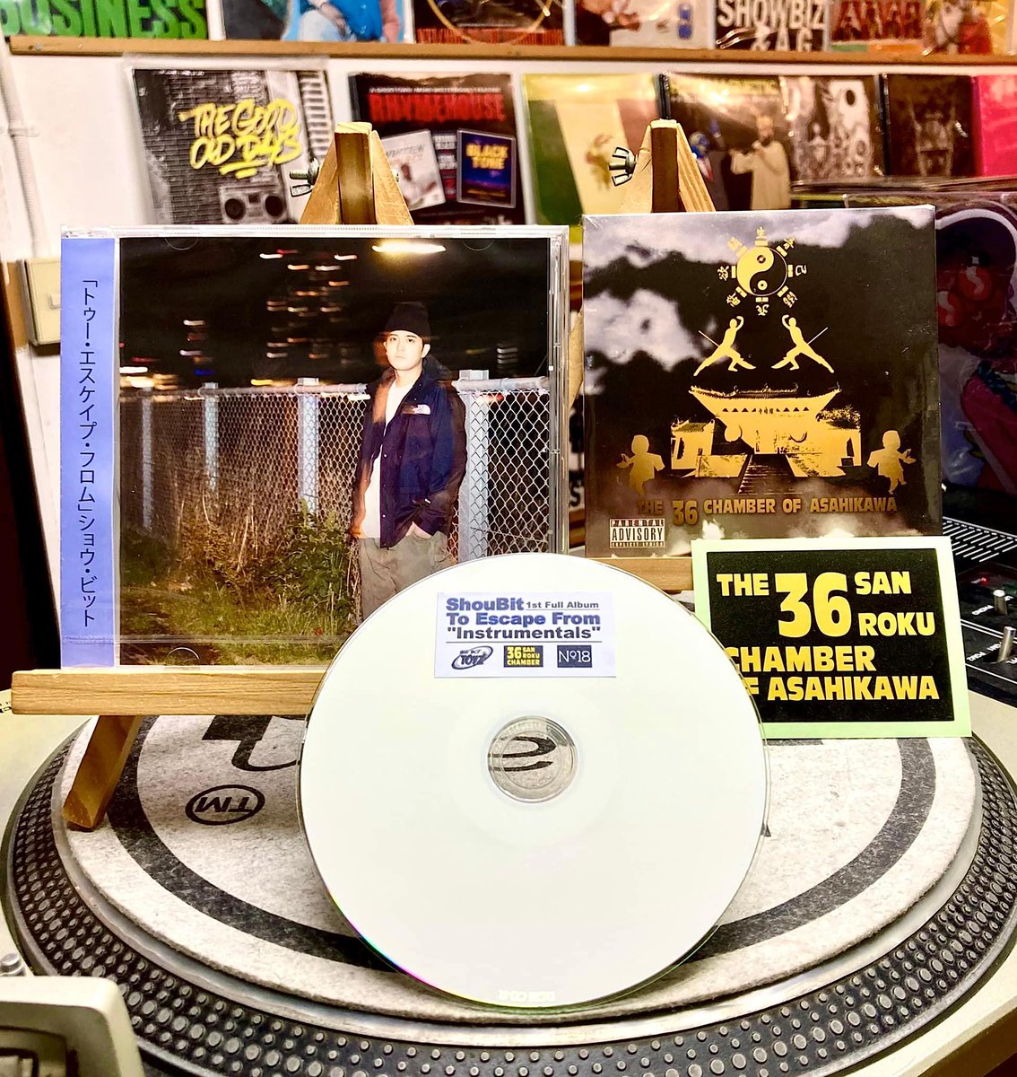 bigboytoyzshop's tweet photo. 本日発売です！！
インスト盤(CDR)付き！！

所属グループである、
"THE 36CHAMBER"
も若干在庫あり！！

【入荷しました】
ShouBit (36CHAMBER,No.18) 
/ To Escape From [CD]
【インスト付き】
https://t.co/7V4jCsD9Hv 

THE 36CHAMBER OF ASAHIKAWA [CD]
https://t.co/41BbaWagra https://t.co/VBF7a8Hl69
