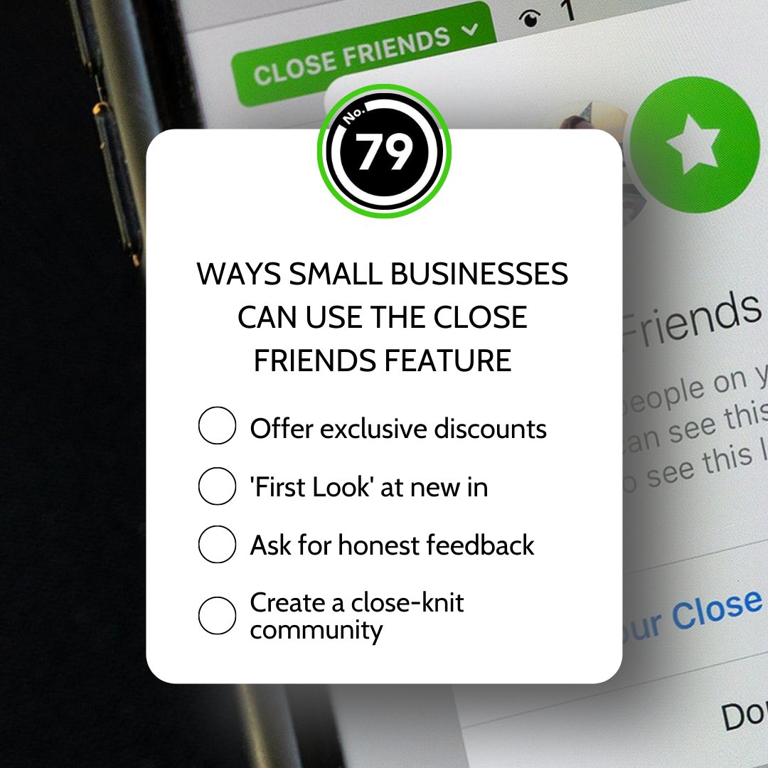 No79Design's tweet image. Close Friends on Instagram is a really cool tool for your business page. Kind've like a causal newsletter your customers can sign up to. #instagram #closefriends #smallbusiness