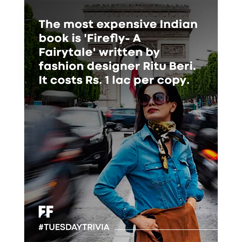 fibre2fashion's tweet photo. Did You Know?
Penguin commissioned Beri to write the book, but they stepped away from the project when they heard of the price for the book she had in mind!
#TuedayTrivia #FashionLovers #IndianFashion #RituBeri #FashionPolice https://t.co/PjMncBcdxI