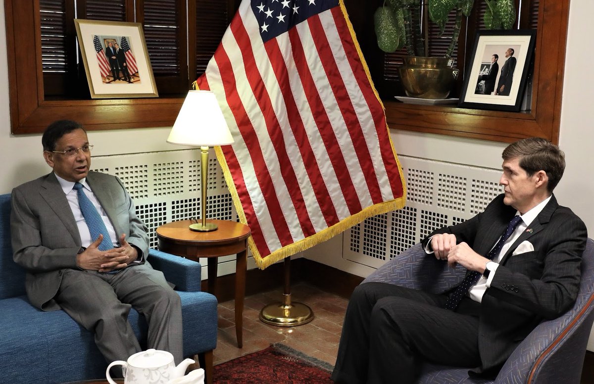 Good candid conversation, as always, with Law Minister Anisul Huq recalling and affirming strong 🇺🇸 – 🇧🇩 ties as I begin my farewell calls after three wonderful years in this remarkable nation.