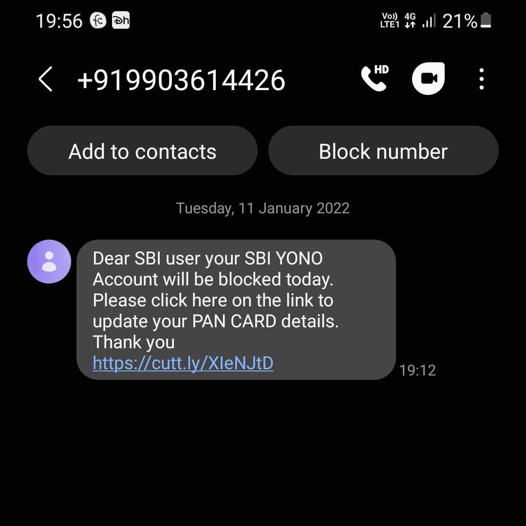 NandaRamji's tweet photo. @TheOfficialSBI,@CyberCrimePSCyb please look in to this as the messages are being repeated regularly https://t.co/Qe6AaYxR71