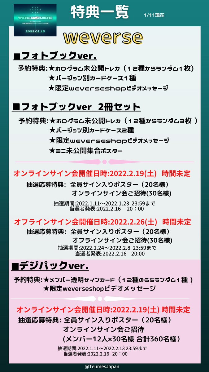 TREASURE クアラルンプール トレカ ハルト サイン会 犬耳 当選者