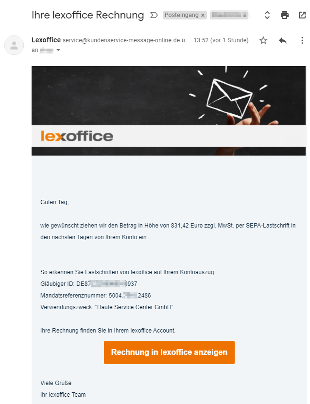 gawlik's tweet image. @lexoffice Gehe mal von #phishing aus. Achtung an andere #lexoffice Nutzer:
