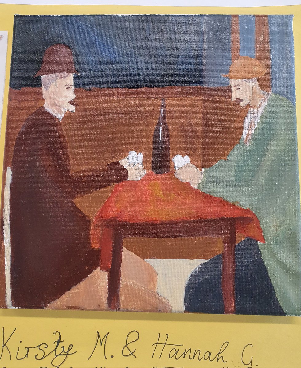 SpeysideART's tweet photo. When a student hands in surprise  homework,  this little canvas has made my day. https://t.co/O5i53Dl4ND