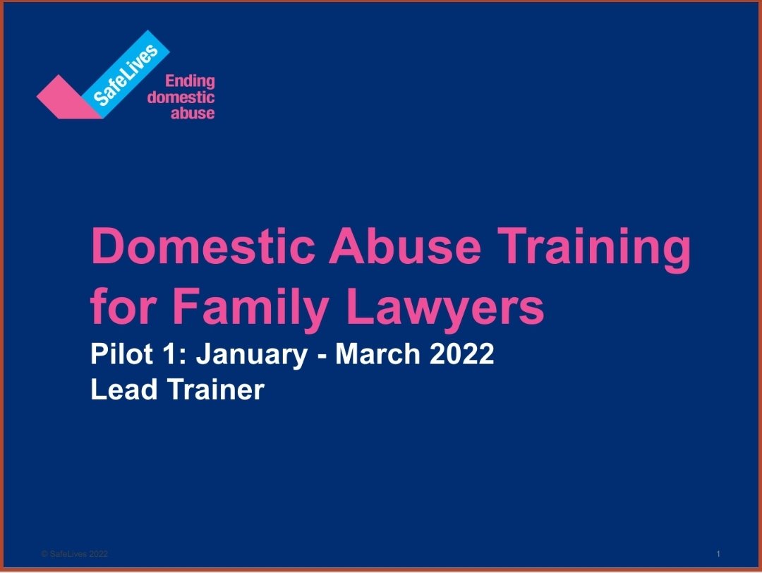 From the #Police to #legalprofessions, I'm really excited about being part of the @safelives_ #DomesticAbuse Training for #familylawyers to better equip them with key skills of how to better respond & support #victims #survivors & their children.