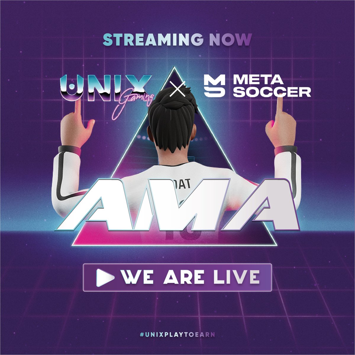 unixcorpgg's tweet photo. Our LIVE AMA with  @MetaSoccer_EN will start in a few minutes! 
Now's your chance to ask questions! We will pick 5 lucky winners who will share $200 worth #USDT!
Are you ready to form your own #playtoearn #soccer league team? https://t.co/5zLkmCkq9m
