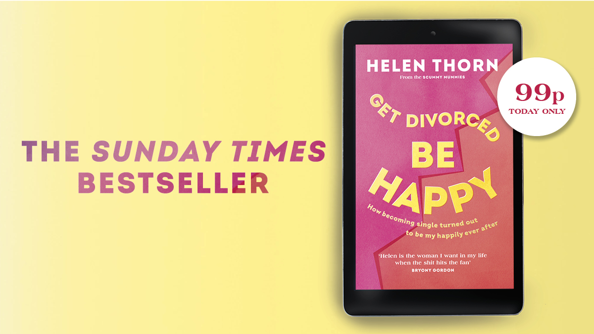 🚨TODAY ONLY🚨 Sunday Times bestseller #GetDivorcedBeHappy by @helen_thorn is available for 99p on Kindle 'Brutally honest and frequently hilarious' - Jenny Eclair 👉smarturl.it/GDBHKindle