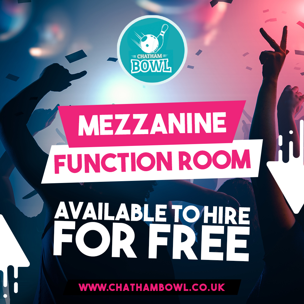 ChathamBowl's tweet photo. Have your birthday bash at the bowl and make it one to remember with our mezzanine function room 😎

If you have an event or special occasion coming up then our function room is exactly what you need 🥳

https://t.co/b5n7DTWl0z 

#ChathamBowl #Bowling #Chatham #Arcade #cocktails https://t.co/PsakZ1gyPw
