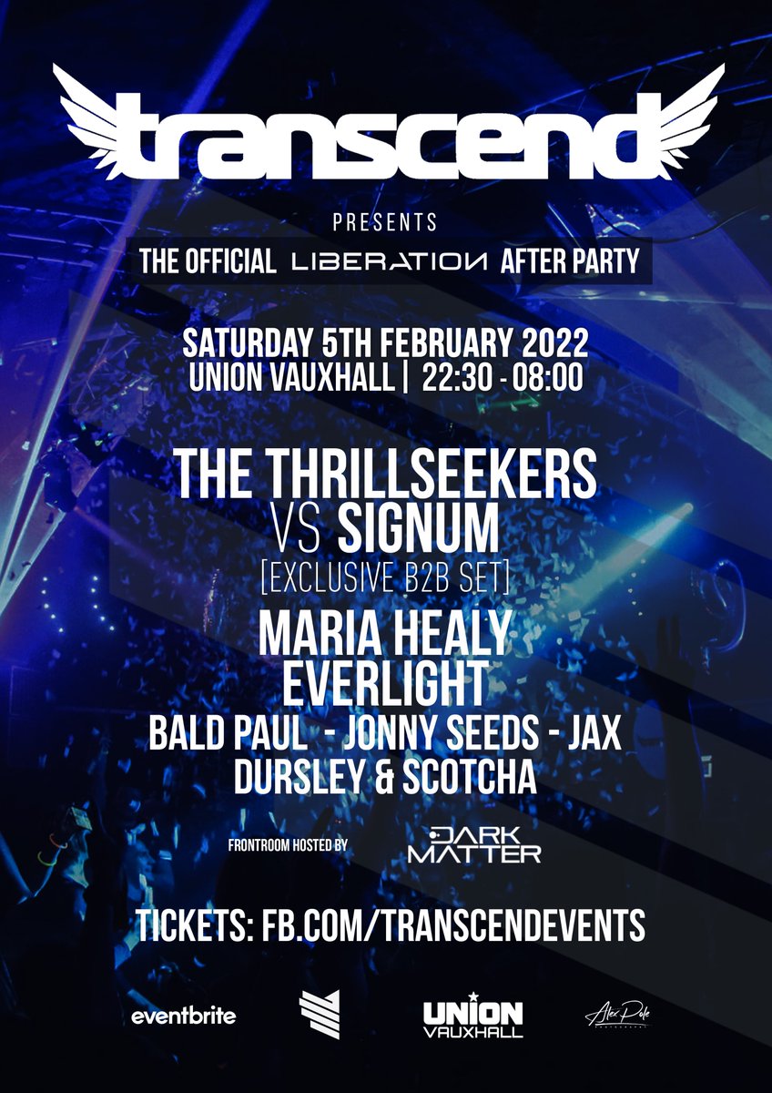 Our next event with <a href="/SteveHelstrip/">The Thrillseekers</a> vs <a href="/SignumOfficial/">Ron Signum Hagen</a> , <a href="/MariaHealydj/">Maria Healy</a> , <a href="/_EverLight/">Picasso.eth</a> <a href="/BenDursley/">BenDursley</a> &amp; More, the Liberation London after party!
