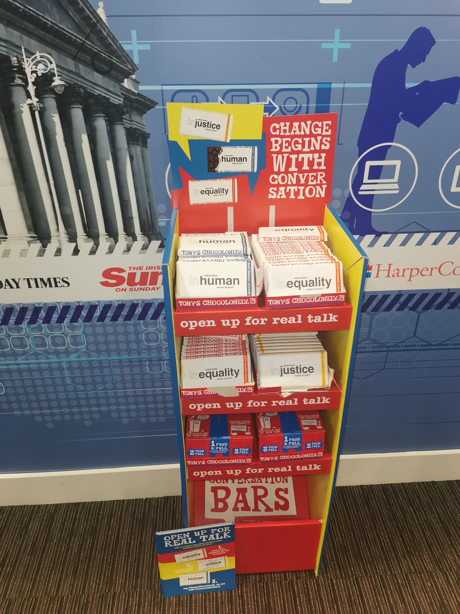 Dani_Masterson's tweet photo. Thank you @TonysChocoUK_IE for spoiling @IrishSunOnline staff! They are on a mission to make 100% slave free the norm in chocolate 🍫 #conversationbars https://t.co/DGAeZGZ6NN