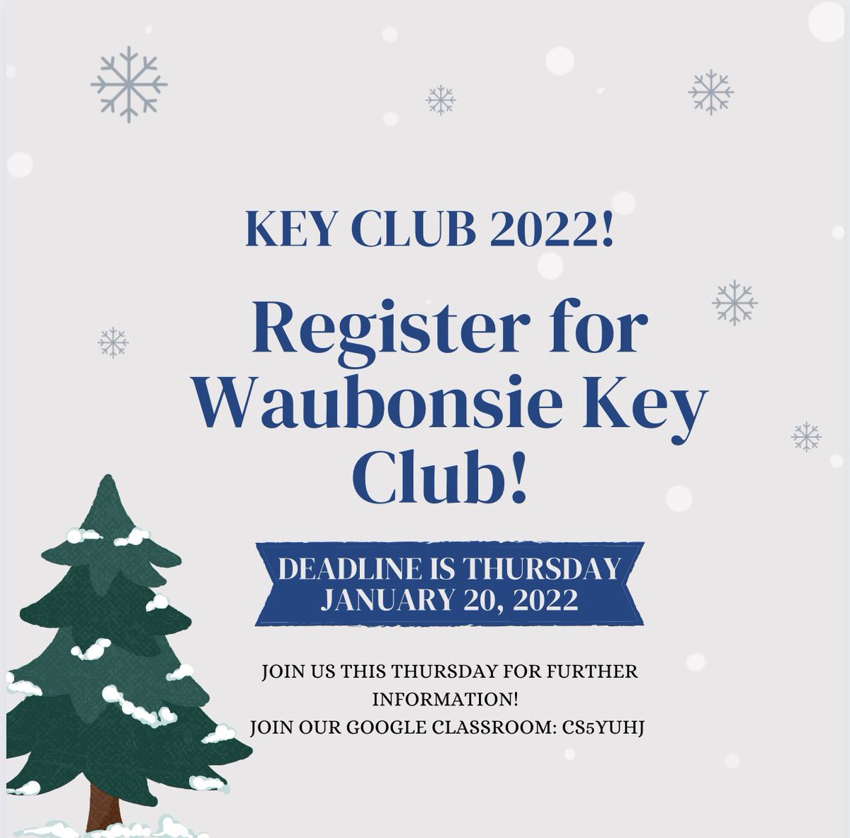 Join us this Thursday at 6:50am on the auditorium for more information!