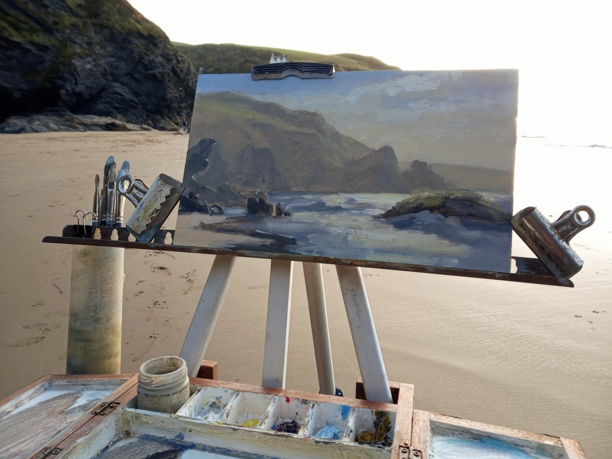Capturing the afternoon light at Llangrannog, such a beautiful beach when the tide goes out! Now available at the Harbour Lights Gallery, Porthgain, Pembrokeshire.