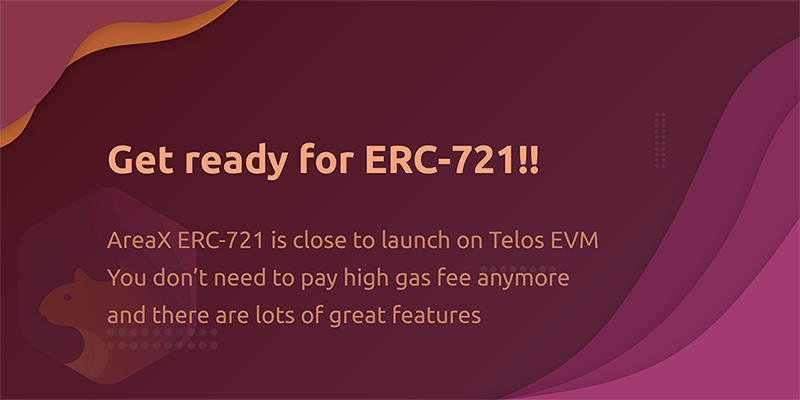 AreaxNft's tweet photo. Get ready for ERC-721 on Telos EVM!!
Don't pay high gas fee!
Coming soon...
@HelloTelos
 
#NFT #NFTCommunity #NFTartist #NFTCollection #Telos #AreaXNFT https://t.co/ZpzRJz3pEB