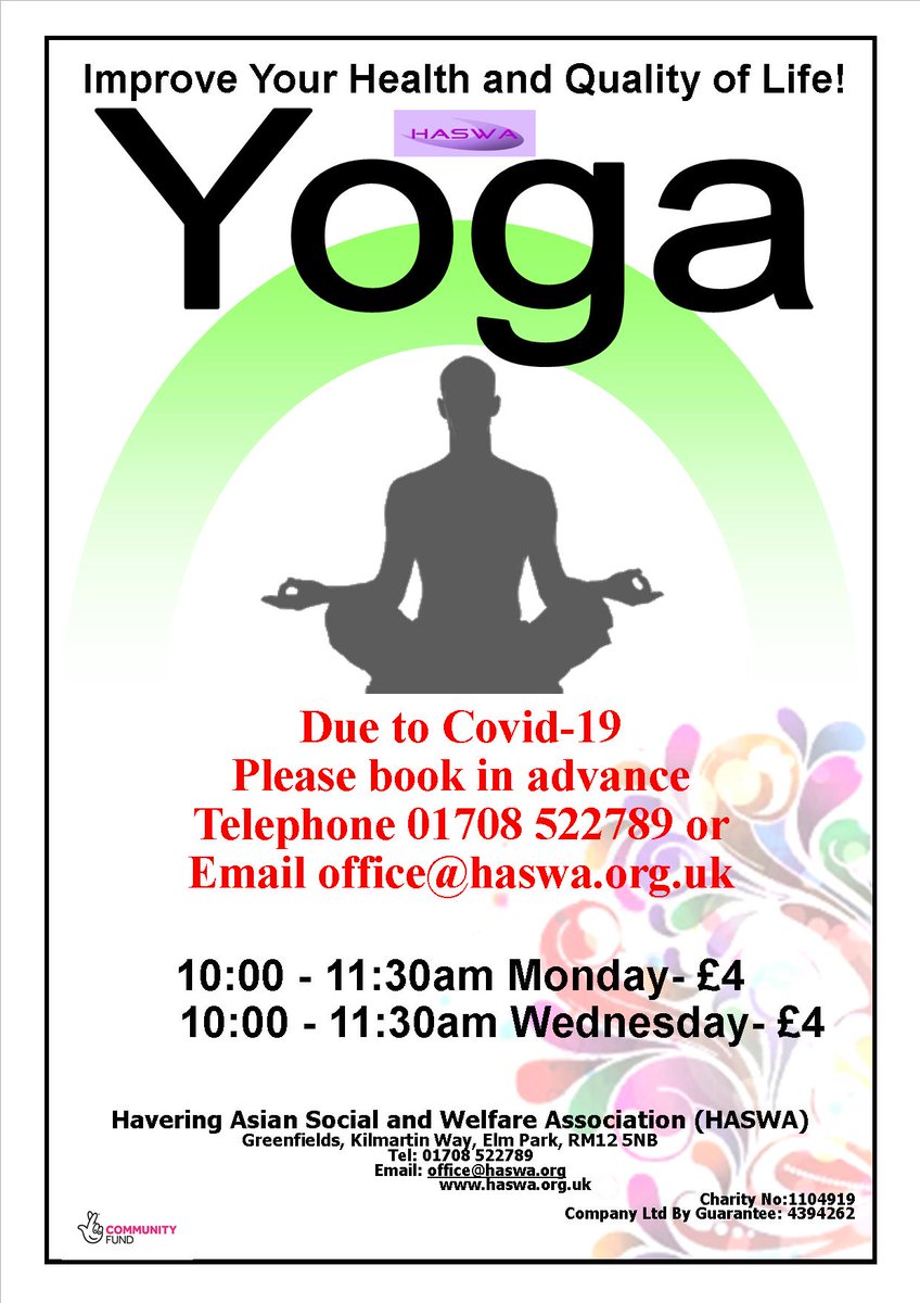 haswacharity's tweet photo. Yoga Classes https://t.co/UJydnshDxB