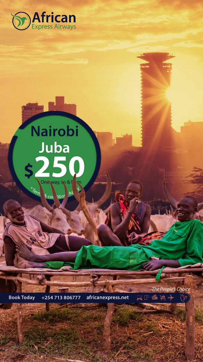 Flyafrican's tweet photo. Are you planning to Fly to Juba?... we are here to provide Safe, Reliable, Affordable and Comfortable flights.
Choose @Flyafrican and Book with us Now at https://t.co/dHZEjNkqU1 
For Enquiries call: +254713806777
#aviation #aviationdaily #aviationgeek #aviationlife https://t.co/PgDCXkKrvm