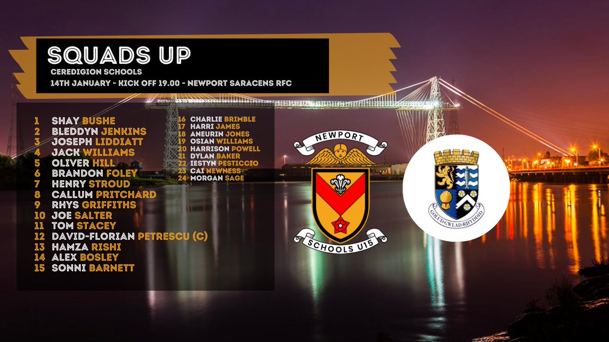 Game Week | Finally we get back to @dewar_shield action this week, welcoming @CeredigionRugby to Newport. Congratulations to all players selected Game kicks off at 7pm @NewportSarries #COTP ⚫️🟠