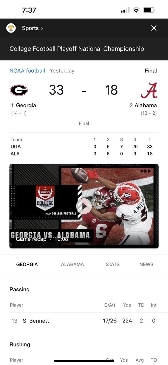 bomartin73's tweet photo. How bout them Dawgs!!! https://t.co/rWWMDVD1Pq
