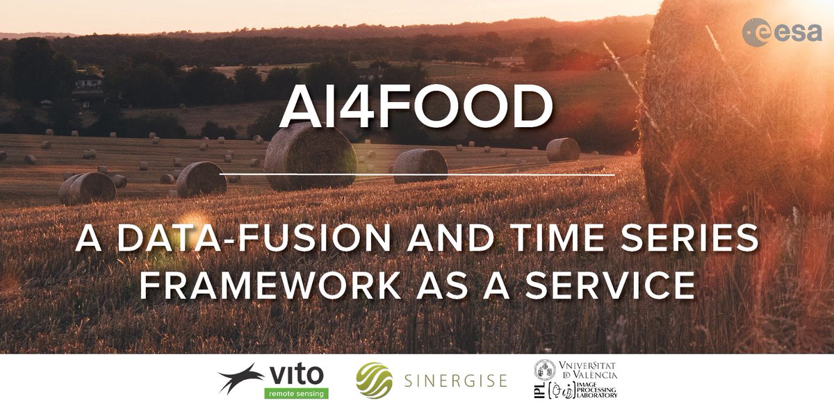 VITO_RS_'s tweet photo. 🆕Together with @sinergise &amp; @UV_EG we're proud to kick off #AI4FOOD, a brand new #ESA project in which we will set up an #opensource #datafusion &amp; #timeseries framework as a service to characterize #landcover properties, monitor trends &amp; detect changes!
👉https://t.co/UPQN1ksPHa https://t.co/bov7eqz4gJ