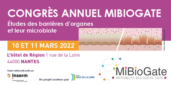 mibiogate's tweet photo. [Congrès Mibiogate] 10 et 11 mars #RegionPaysdelaLoire Nantes 
Venez découvrir tous les apports du projet et prendre part à sa dynamique future sur la thématique #BarrièresOrganes #Alimentation #Santé et #microbiote. Info et Inscription ici : https://t.co/S0ipRFBWkx https://t.co/pH6hO6VR2J