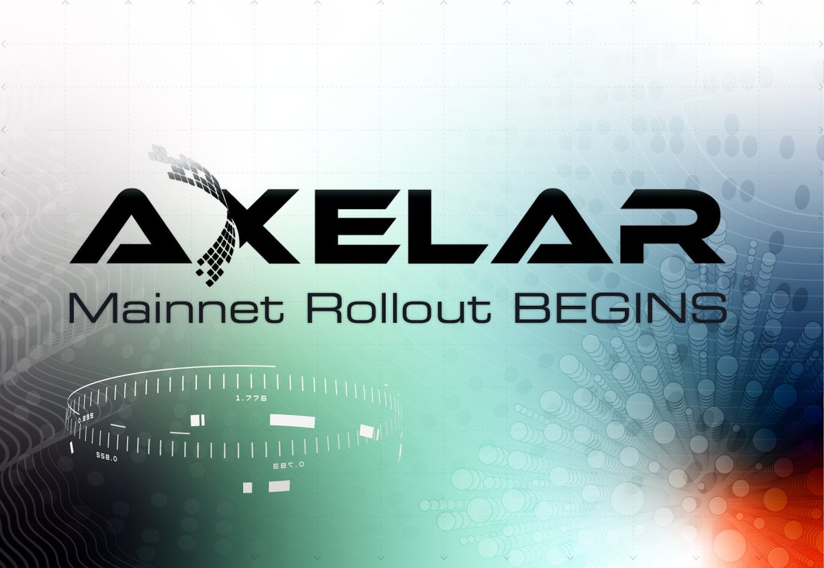 axelar's tweet image. 🚀 Today we announce the start of the Axelar Mainnet Rollout!!!
 
Over a year in the works, it is time to take the next step in this journey toward delivering universal connectivity for #web3.
 
Full announcement here: bit.ly/3f9MkQ0
 
🧵