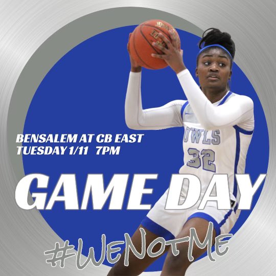 GAME DAY #10: Owls travel to <a href="/CBEgirlsbball/">CB East Girls Bball</a> for our second Colonial Division crossover game. JV 5:30 - V 7:00 🦉🏀 #WeNotMe