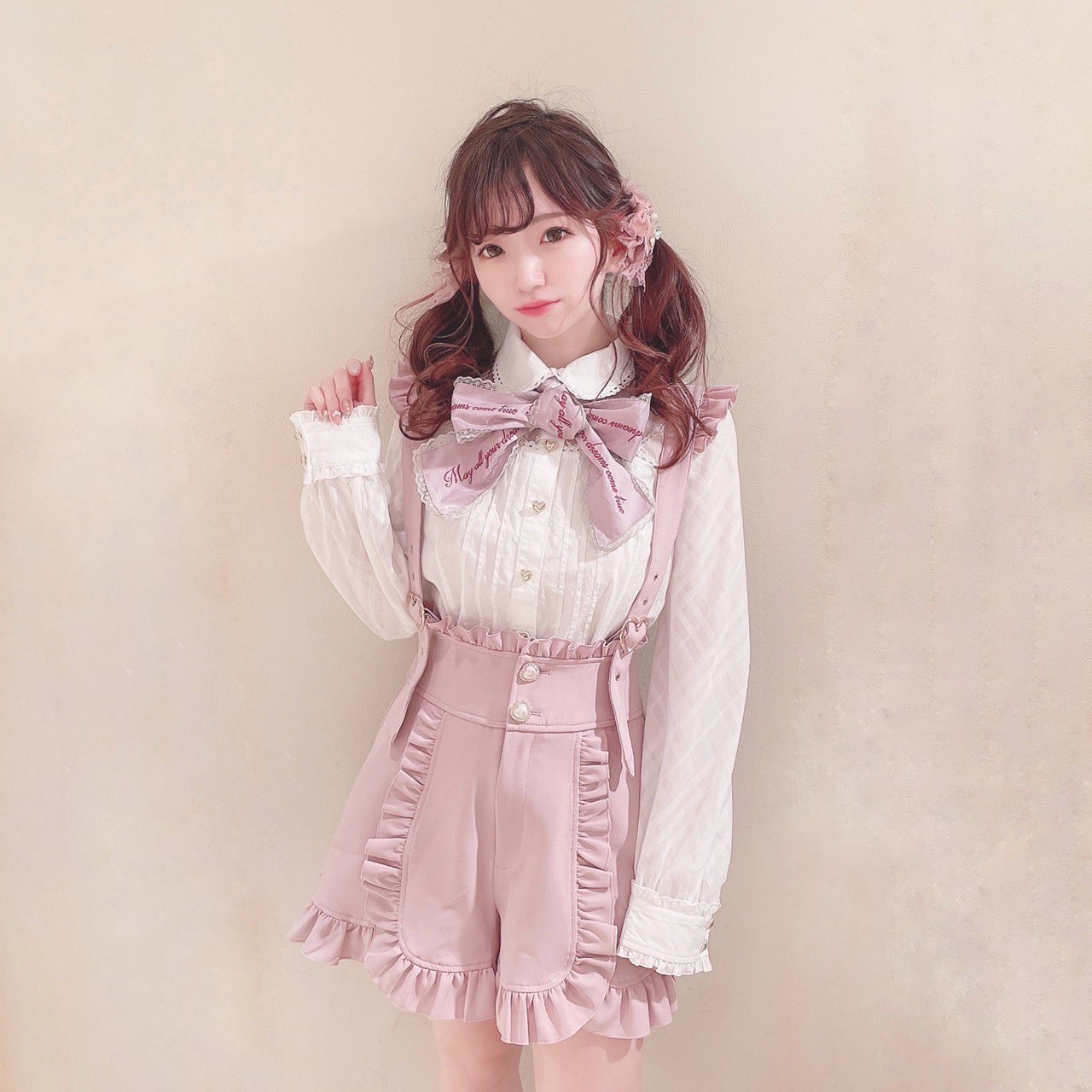 LIZLISA リボン サスペンダー付フリルショートパンツ LIZ LISA - リズリサ【新作❤︎大人気完売】サスペンダー付