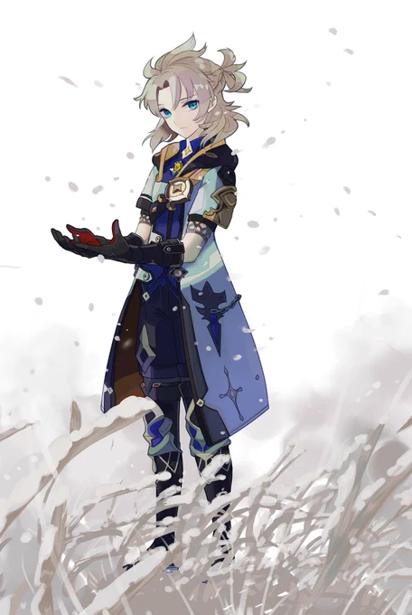 雪が降ったからアルベド🙈
#原神 
