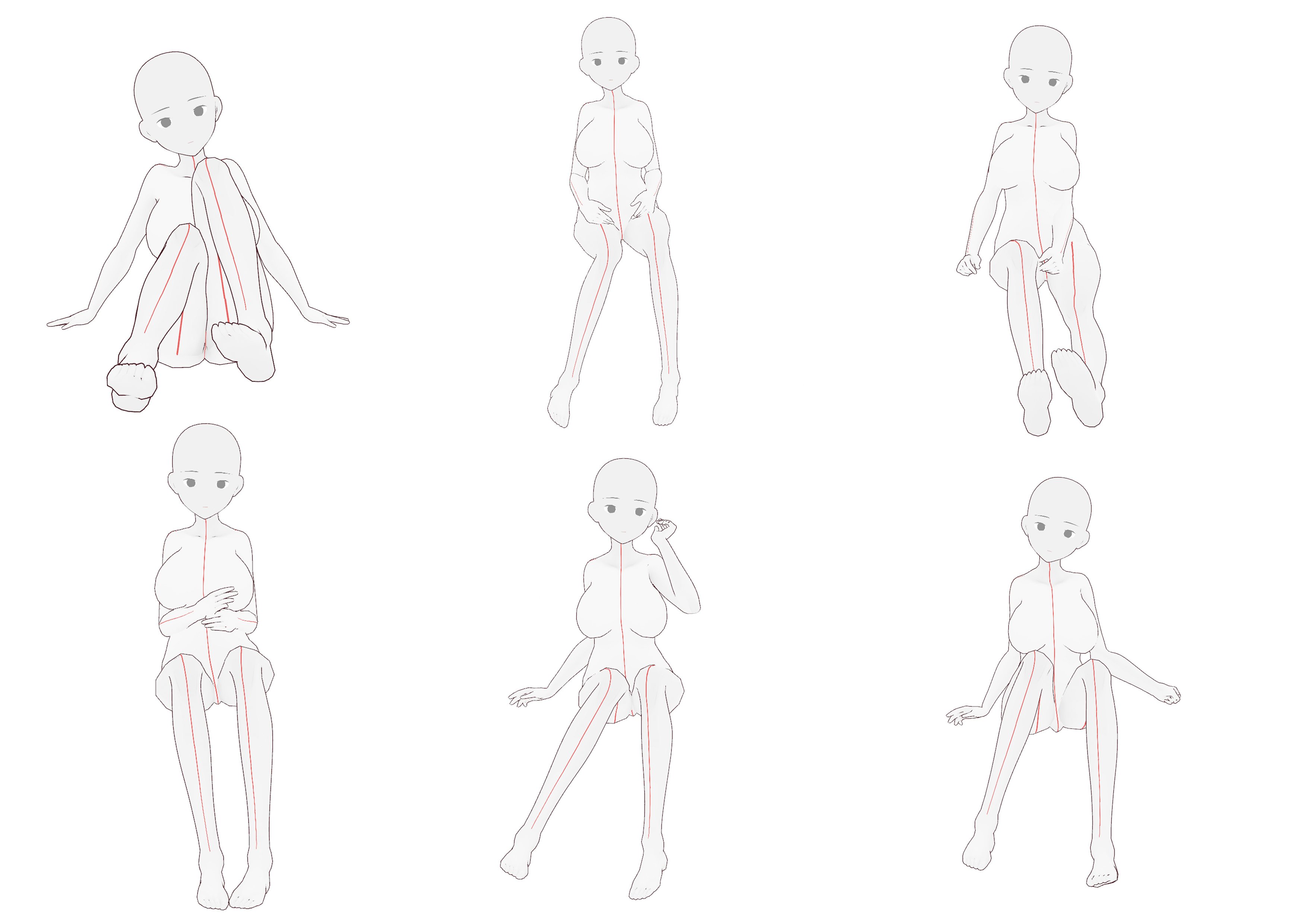 トレス素材ポーズ集 Illust Pose Twitter
