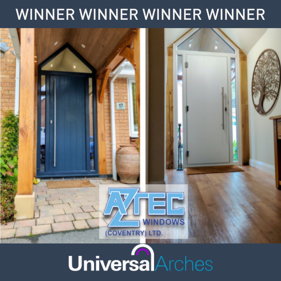 Universalarches's tweet photo. And the Winner is….  Aztec Windows Ltd
Best Installation in 2021 using a Universal Arches product
More Here: https://t.co/oidlx2not4 

Congratulations to  @aztecwindows  👋👋👋

#UniversalArches #AztecWindows #ShapingTheFuture #ShapedFrames #RoundWindow https://t.co/EoQyanLfe9