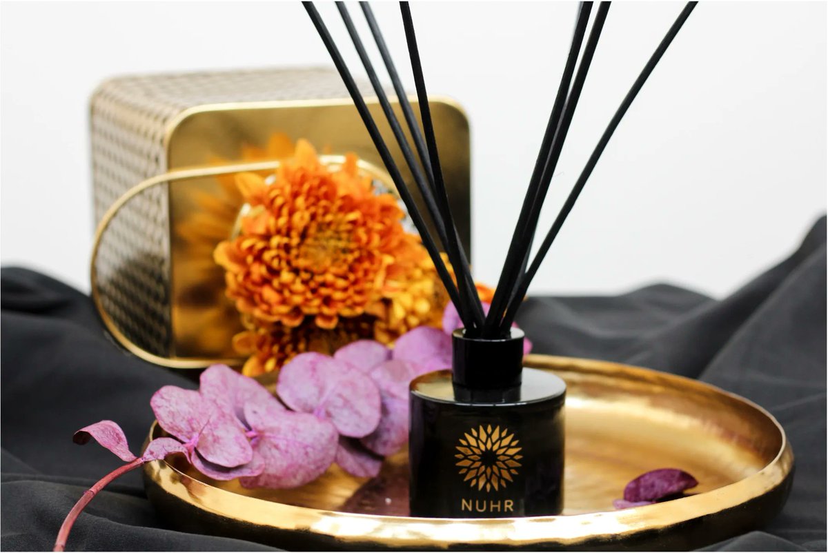 NUHRhome's tweet photo. The regal woody one. Let this empowering, woody, royal scent engulf your senses and space. The Oud Majestic reed diffuser is exquisitely intense; transforming your space into a middle eastern palace. https://t.co/ygqpbuNC4y