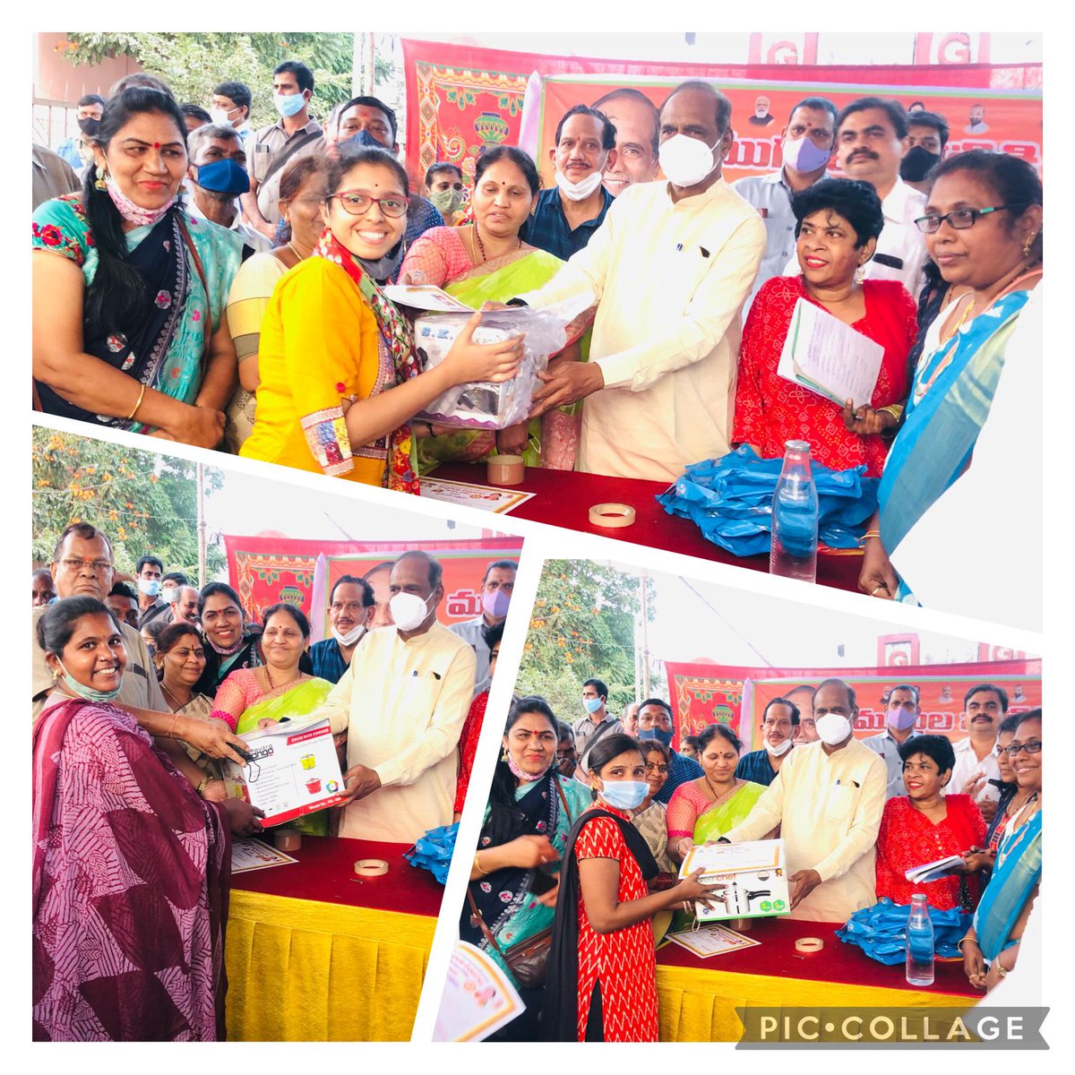 drlaxmanbjp's tweet photo. As a part of #AzadiKaAmritMahotsav, attended Rangoli Competition held at Vaddera Basthi in #Adikmet Division of #Musheerabad Assembly and distributed prizes to the winners. https://t.co/ppacDePfdI