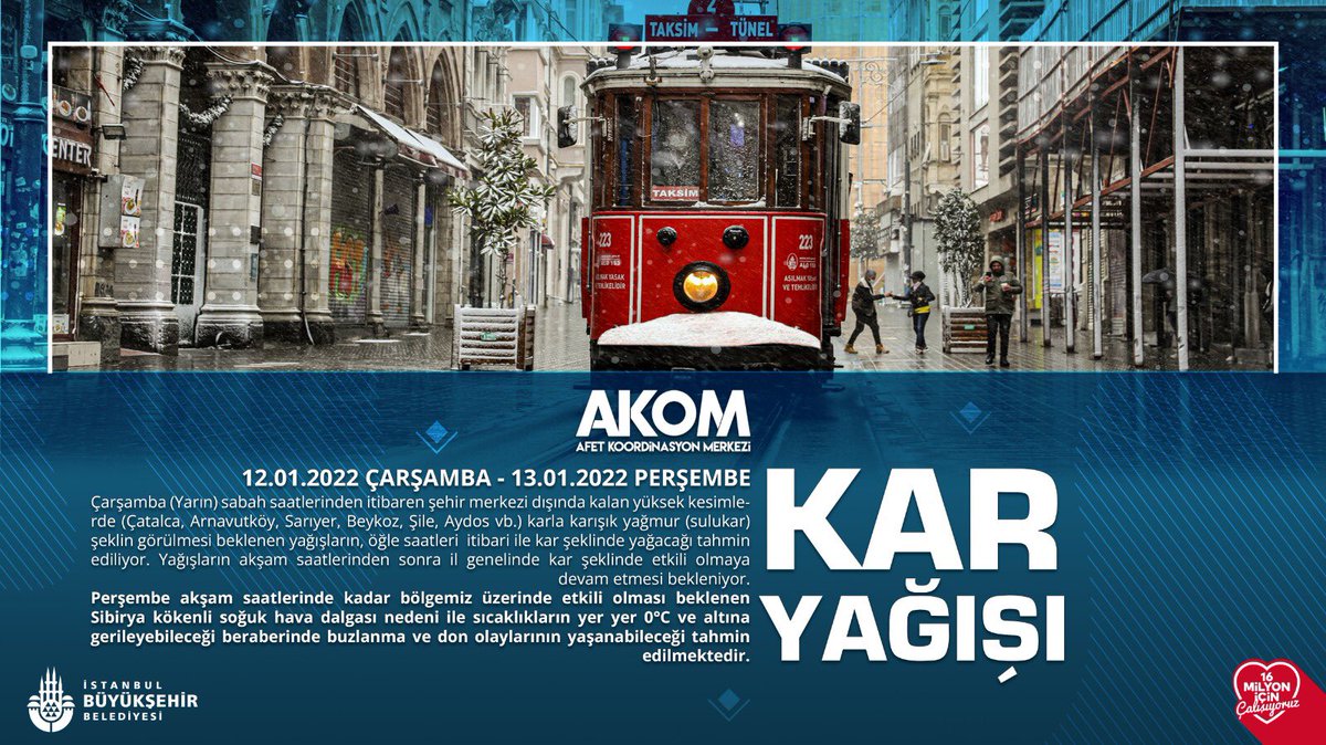 ibbAkom's tweet photo. ⚠️❄️ KAR YAĞIŞI UYARISI https://t.co/ACtNcvSIrv
