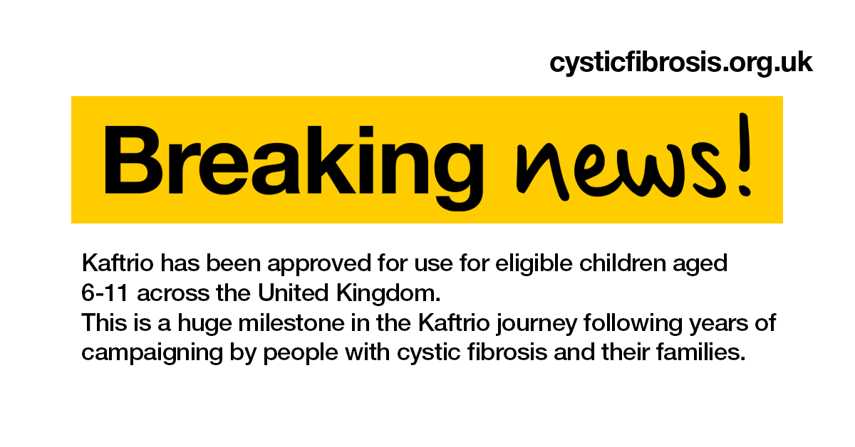 cftrust's tweet photo. David Ramsden, Chief Executive at the Cystic Fibrosis Trust, said: "Today the MHRA and European Commission has agreed to license #Kaftrio for use in children aged 6- 11 years old." (1/3) https://t.co/5fLTZKzd2n