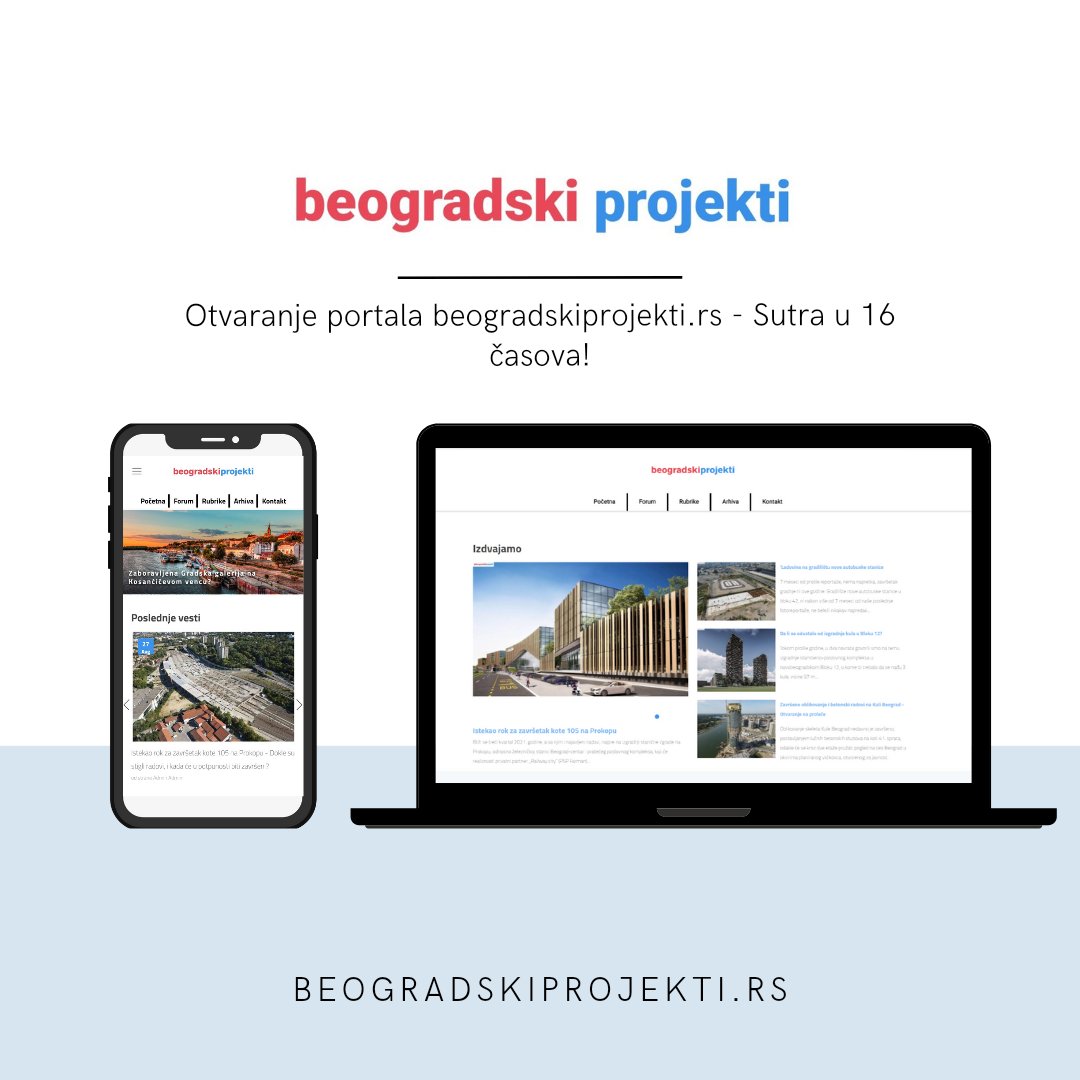 Ostalo je još nešto manje od jednog dana do zvaničnog otvaranja našeg portala!

Očekuje se da će beogradskiprojekti.rs u periodu između 15 i 16 časova tokom sutrašnjeg dana, biti dostupan široj javnosti!

Vidimo se! 😉
