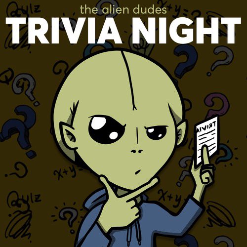 Final night of Trivia 🧠 TONIGHT! 

We’ll be giving away 50 Alien Dudes!!!! 🤯 😱 👽 🎁 

But ONLY if this post breaks 200 retweets! 

🌐Discord link in bio! 

See you soon earthlings 🛸