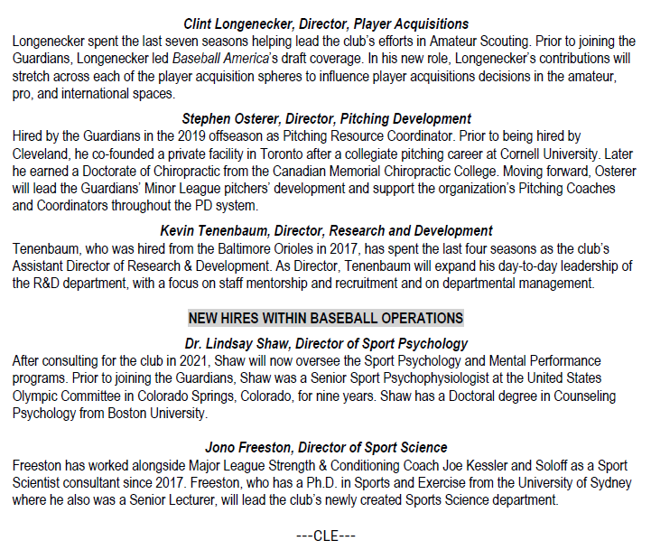 GuardsInsider's tweet photo. Guardians announce a series of Baseball Operations promotions
+Matt Forman elevated to Executive Vice President & Assistant General Manager
+Eric Binder and James Harris promoted to Assistant General Managers
https://t.co/g8Qfr0kYjS https://t.co/sTdpQm1E1X